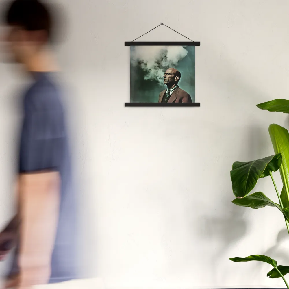 Clouded Thoughts | Poster With Black Wood Hanger | 14″×14″