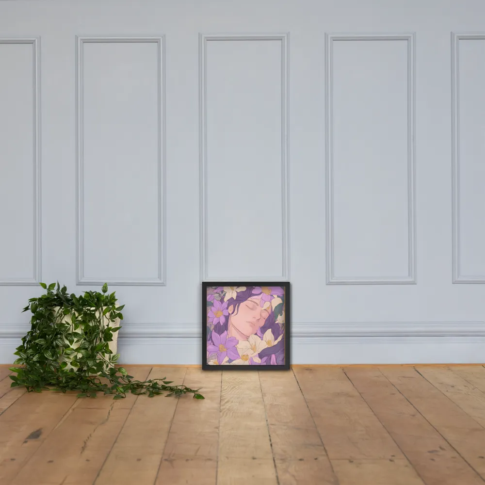 Harmony in Bloom | Poster with Black Frame | 14″×14″