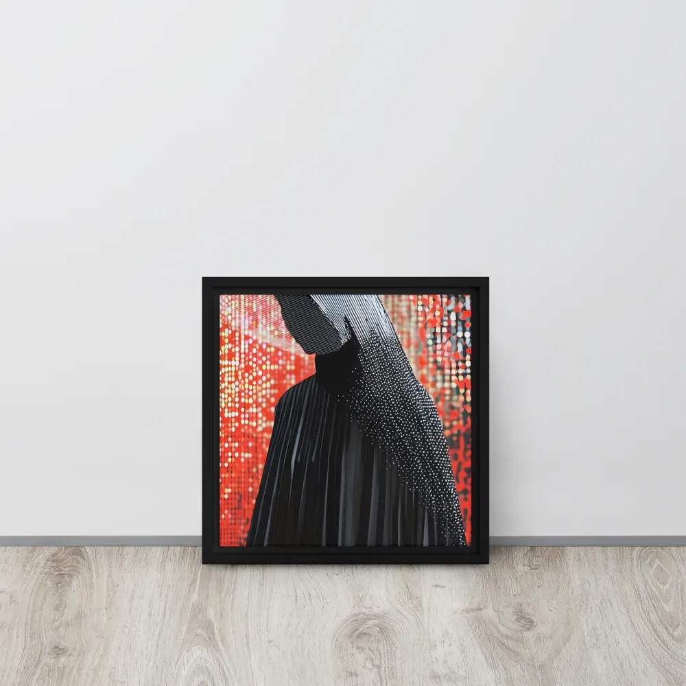 Veil of Modernity | Canvas with Black Frame | 12″×12″