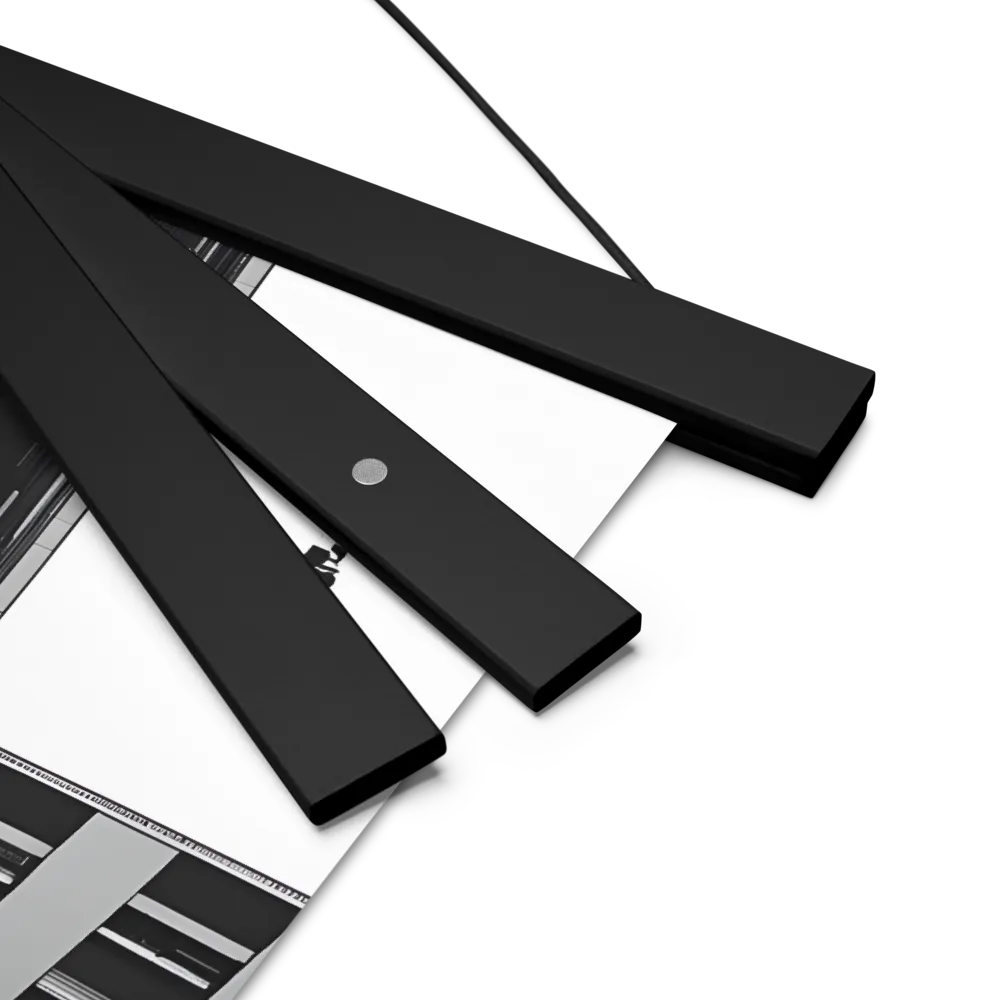 Urban Serenity from Above | Poster With Black Wood Hanger | 14″×14″