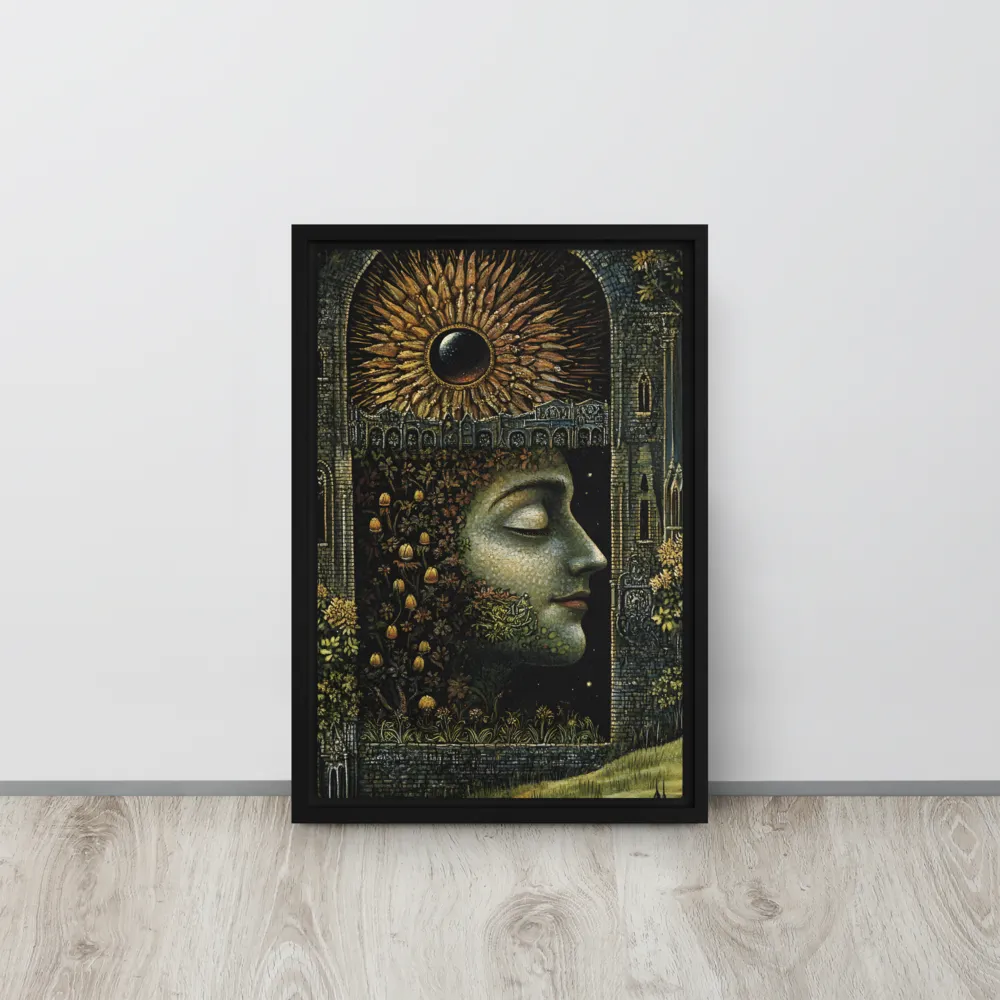 Nature’s Embrace: The Infinite Connection | Canvas with Black Frame | 12″×18″