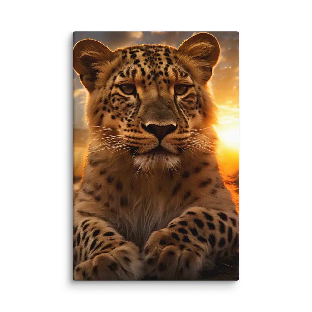 Regal Presence: The Leopard at Sunset