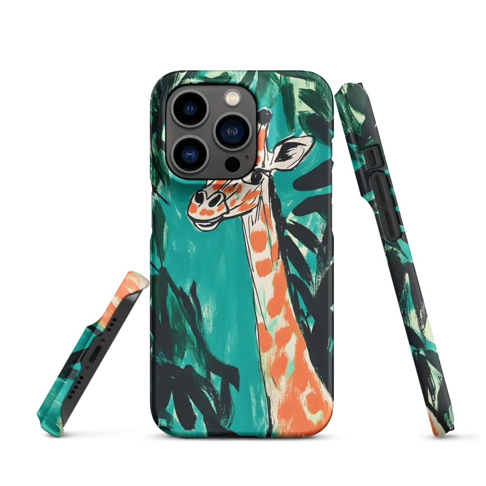Curious Giraffe in Lush Greenery | Phone Case |  14 Pro | Snap Case | Matte