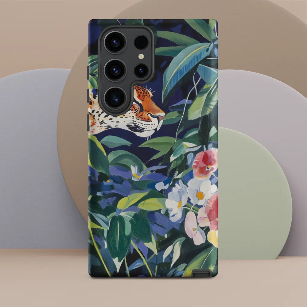 Hidden Majesty: The Jaguar Amongst Tropical Splendor | Phone Case |  S23 Ultra | Tough Case | Matte