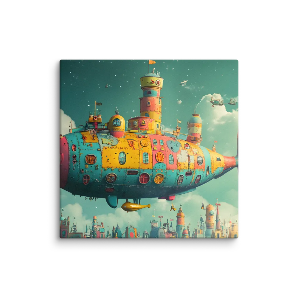 Submerged Dreams: A Whimsical Voyage | Canvas | 28″×28″