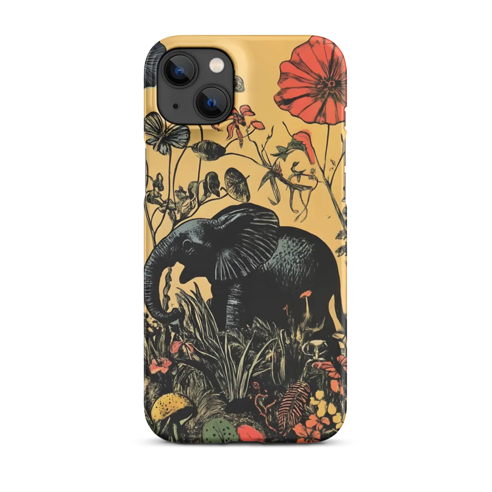 Floral Majesty: The Elephant's Sanctuary | Phone Case |  14 Plus | Snap Case | Matte