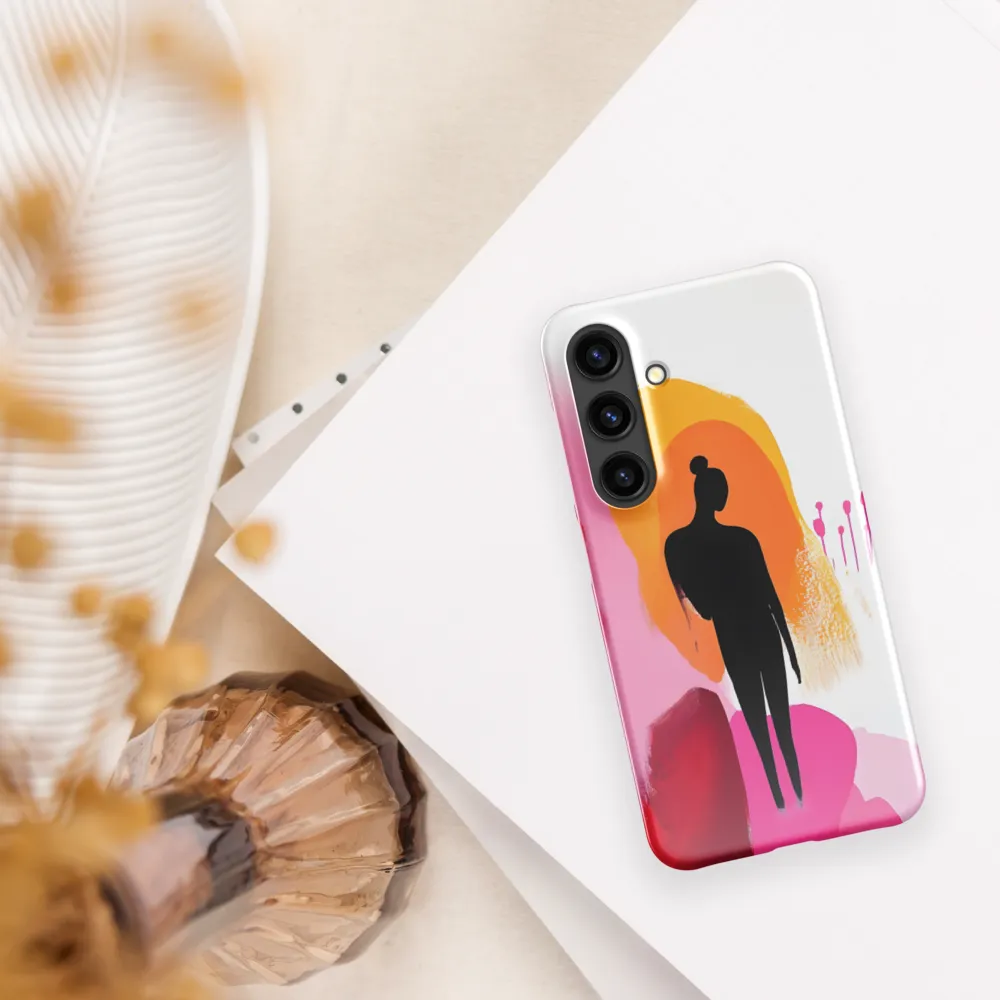 Silhouette in Colorful Abstraction