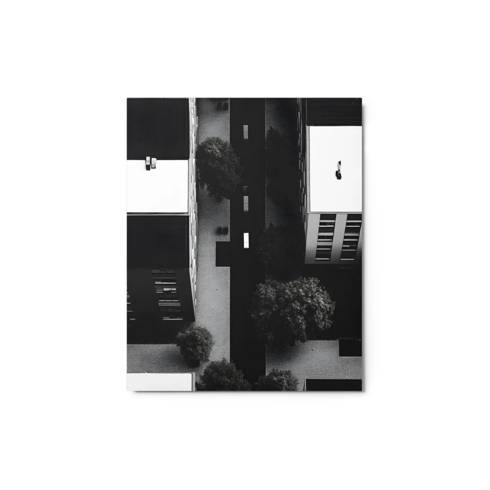 Urban Serenity from Above | Metal Print | 8″×10″