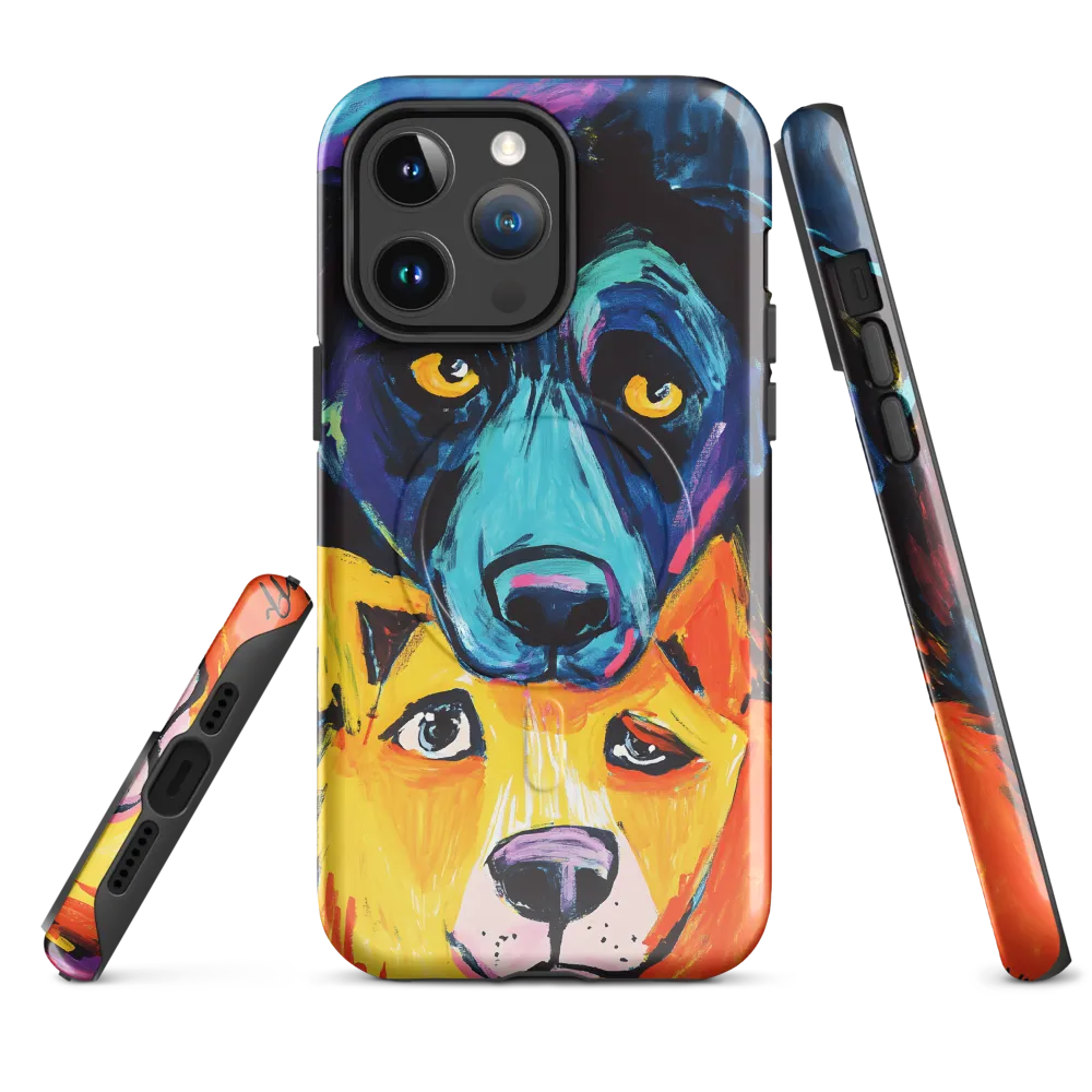 Vibrant Companions: An Expression of Canine Spirit | Phone Case |  14 Pro Max | MagSafe® Tough Case | Glossy