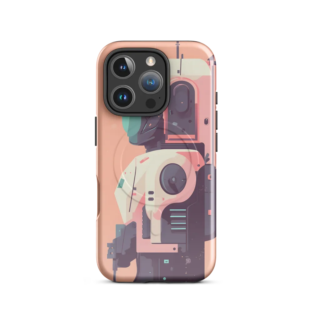Futuristic Astronaut Bot | Phone Case |  16 Pro | MagSafe® Tough Case | Glossy