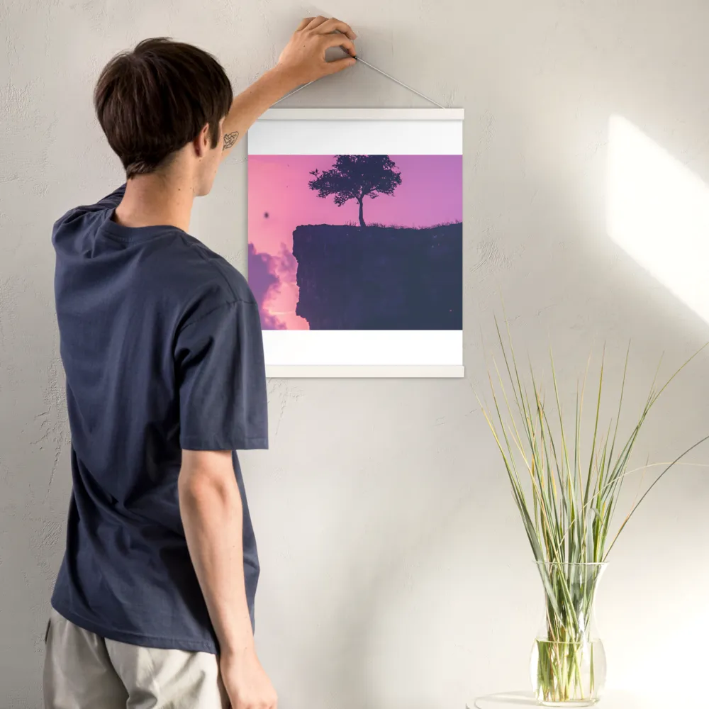 Solitude on the Edge | Poster With White Wood Hanger | 16″×20″