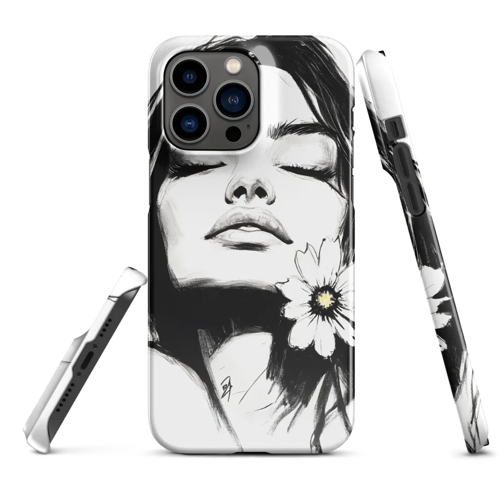 Serenity in Ink | Phone Case |  14 Pro Max | Snap Case | Glossy