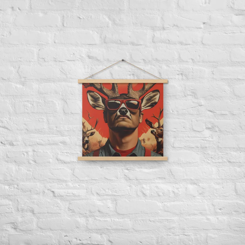 The Hunter's Spirit | Poster With Oak Wood Hanger | 18″×18″