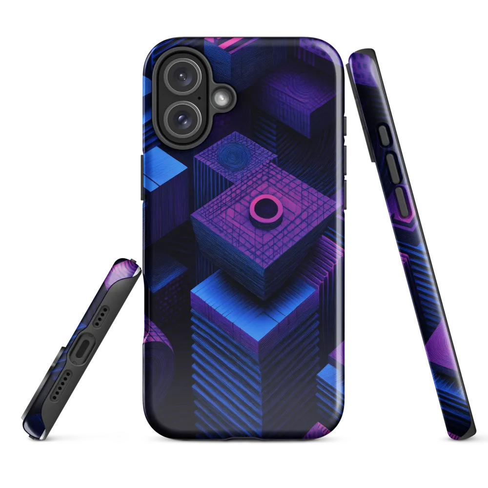 Geometric Dreams in Blue and Purple