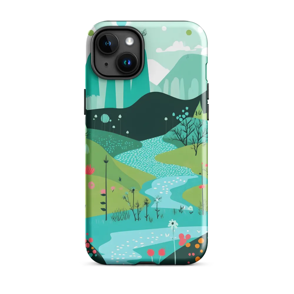 Whimsical River in a Lush Landscape