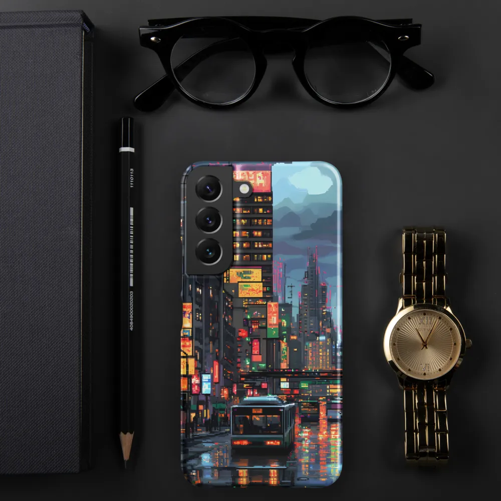 Neon Dreams: A Pixelated Urban Night