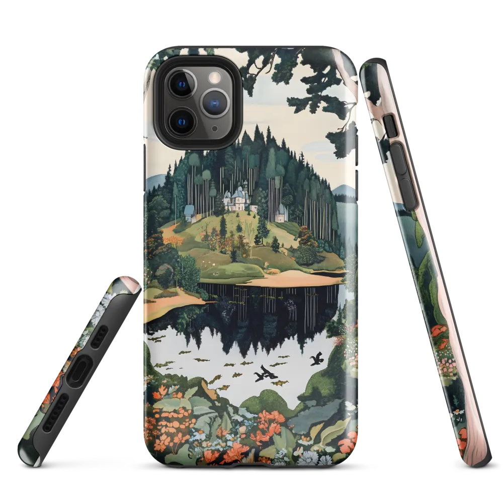 Tranquil Reflections: A Serene Landscape | Phone Case |  11 Pro Max | Tough Case | Glossy