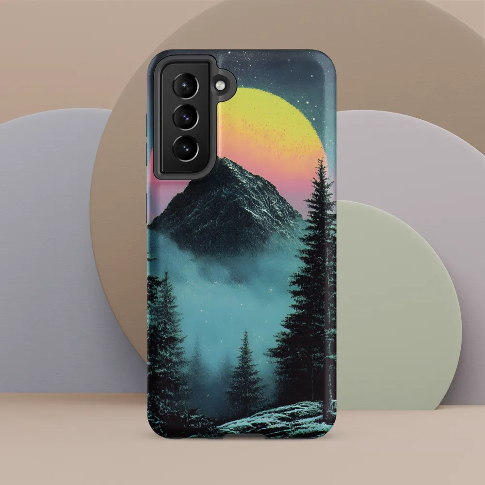 Ethereal Peaks Under Celestial Lights