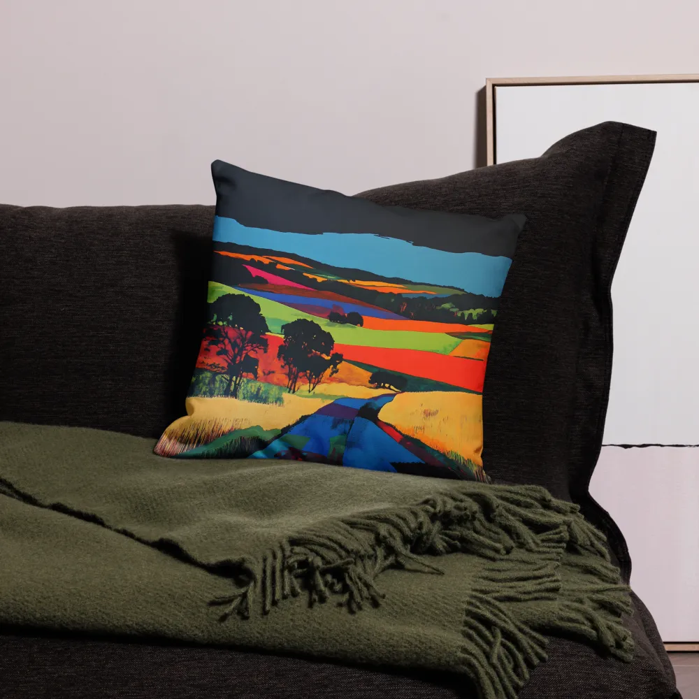 Vibrant Countryside | Pillow Case | 18″×18″