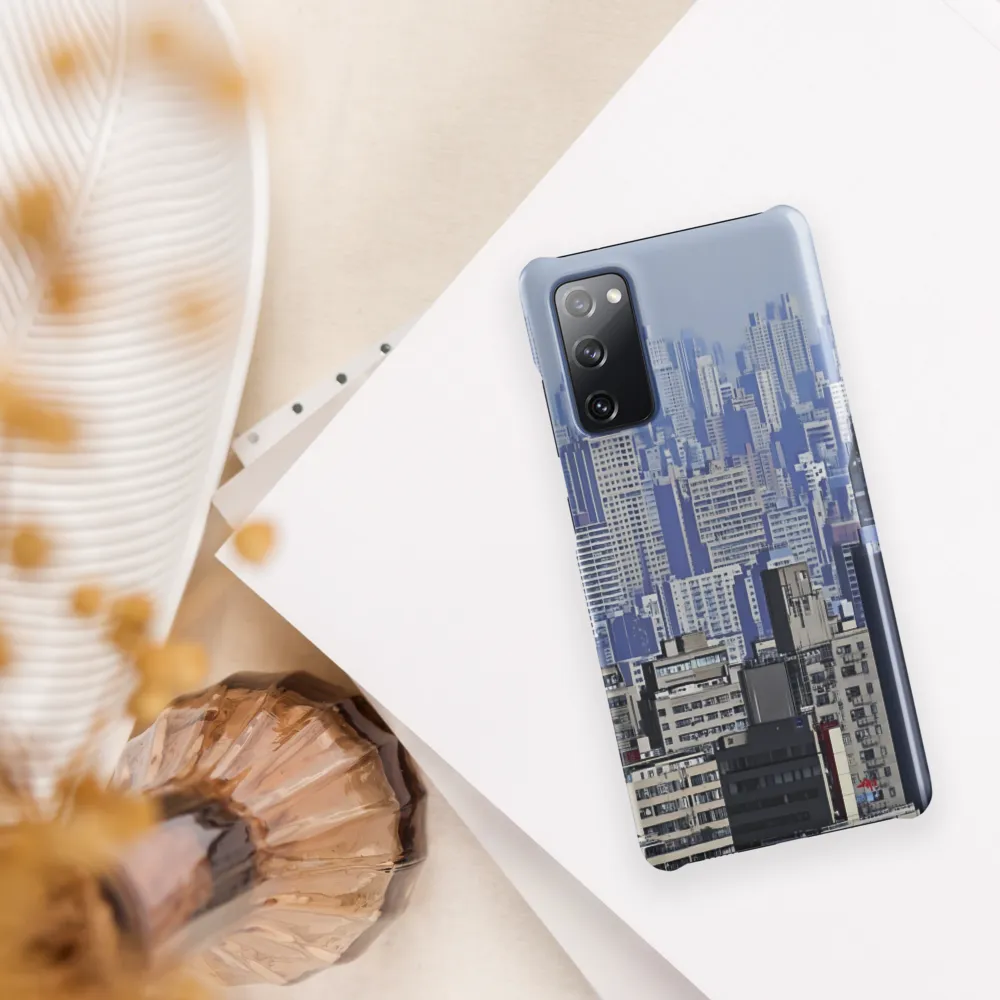 Urban Symphony: A Cityscape in Blues and Grays