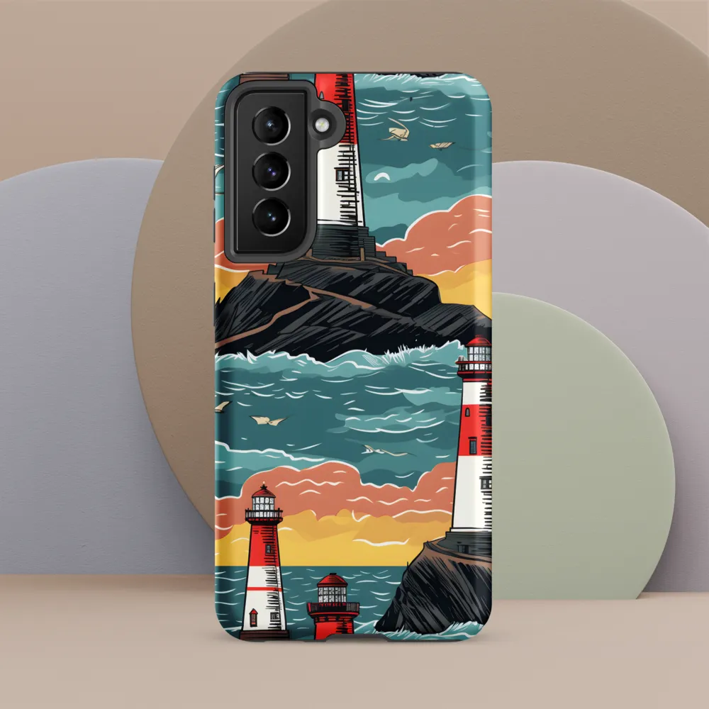 Lighthouses in a Whimsical Ocean