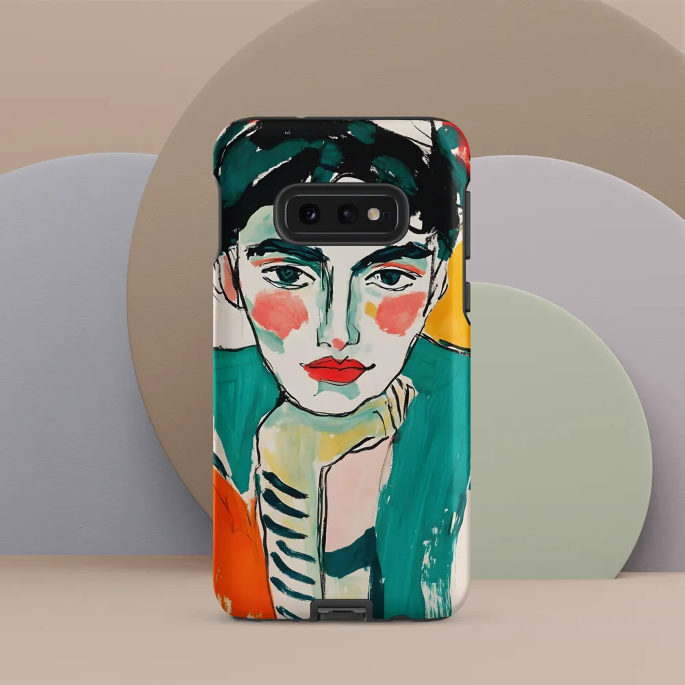 Contemplative Portrait in Bold Hues