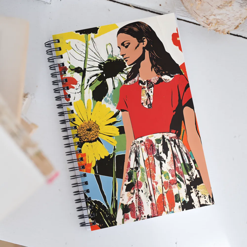 Floral Symphony in Red | Spiral Notebook