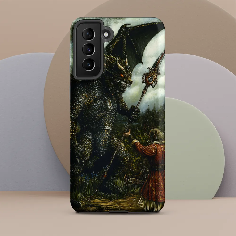 The Confrontation: Dragon vs. Wizard | Phone Case |  S21 Plus | Tough Case | Matte