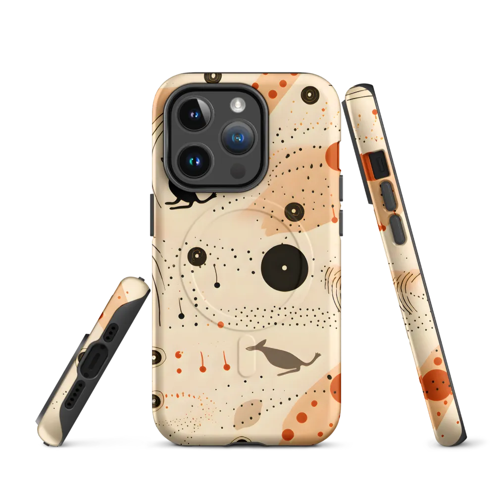 Playful Patterns in Earth Tones | Phone Case |  14 Pro | MagSafe® Tough Case | Matte