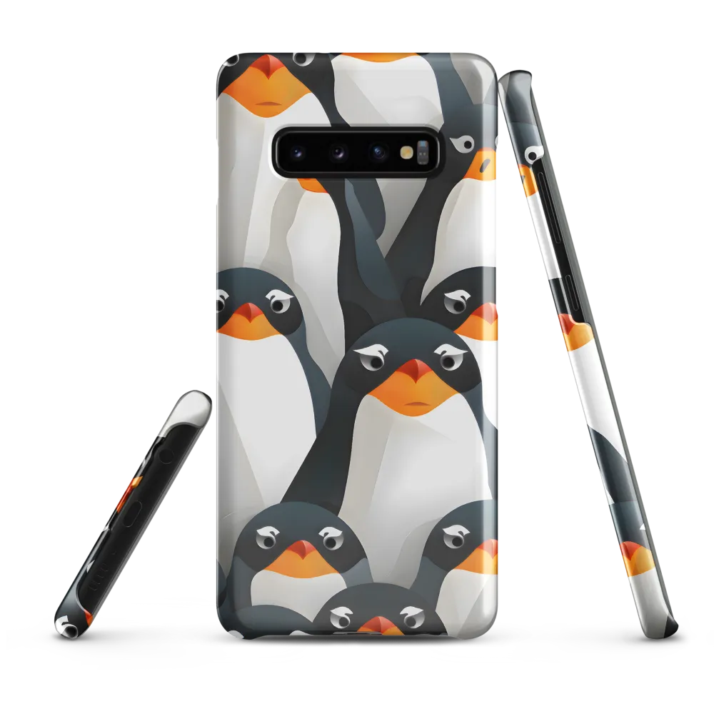 Penguin Parade | Phone Case |  S10 Plus | Snap Case | Glossy