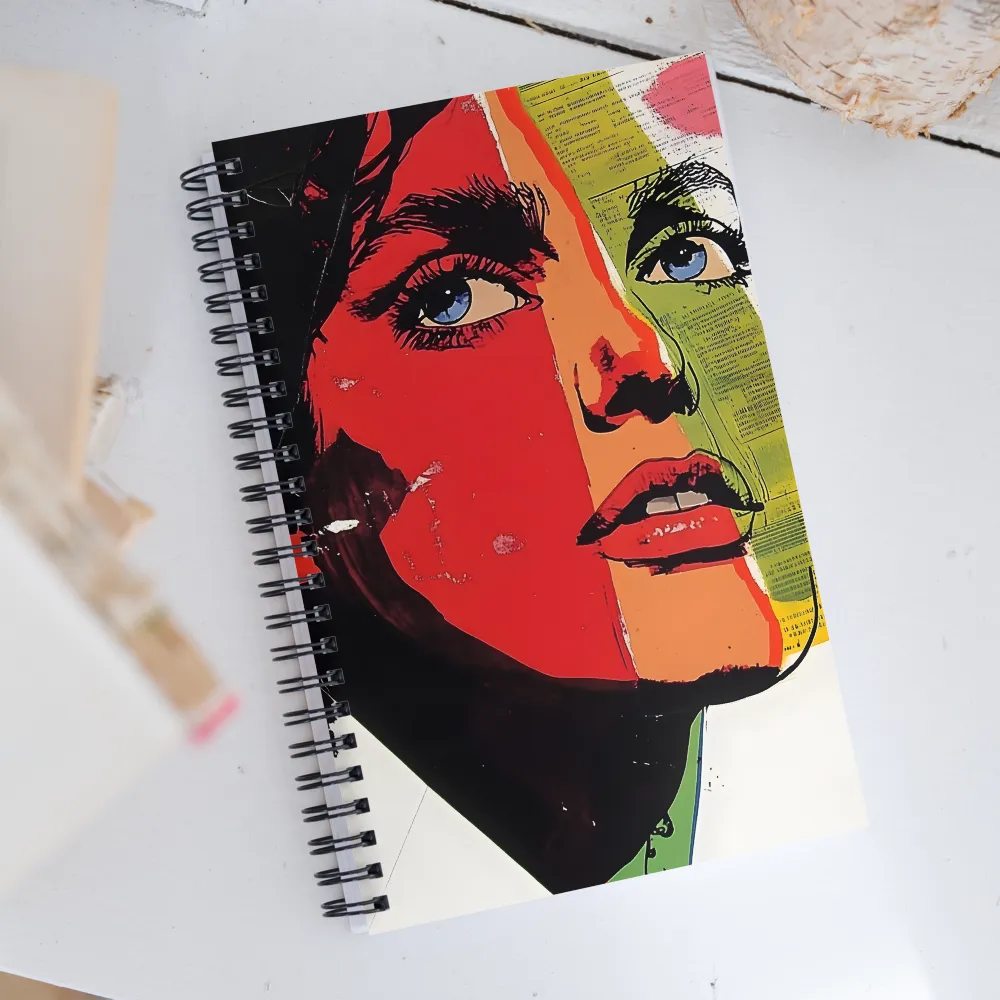 Vibrant Expressions: A Pop Art Portrait | Spiral Notebook