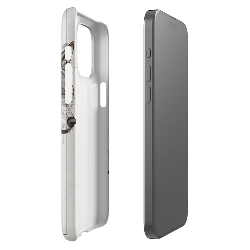 Geometric Harmony: The Essence of Wolves | Phone Case |  15 Pro Max | Snap Case | Matte