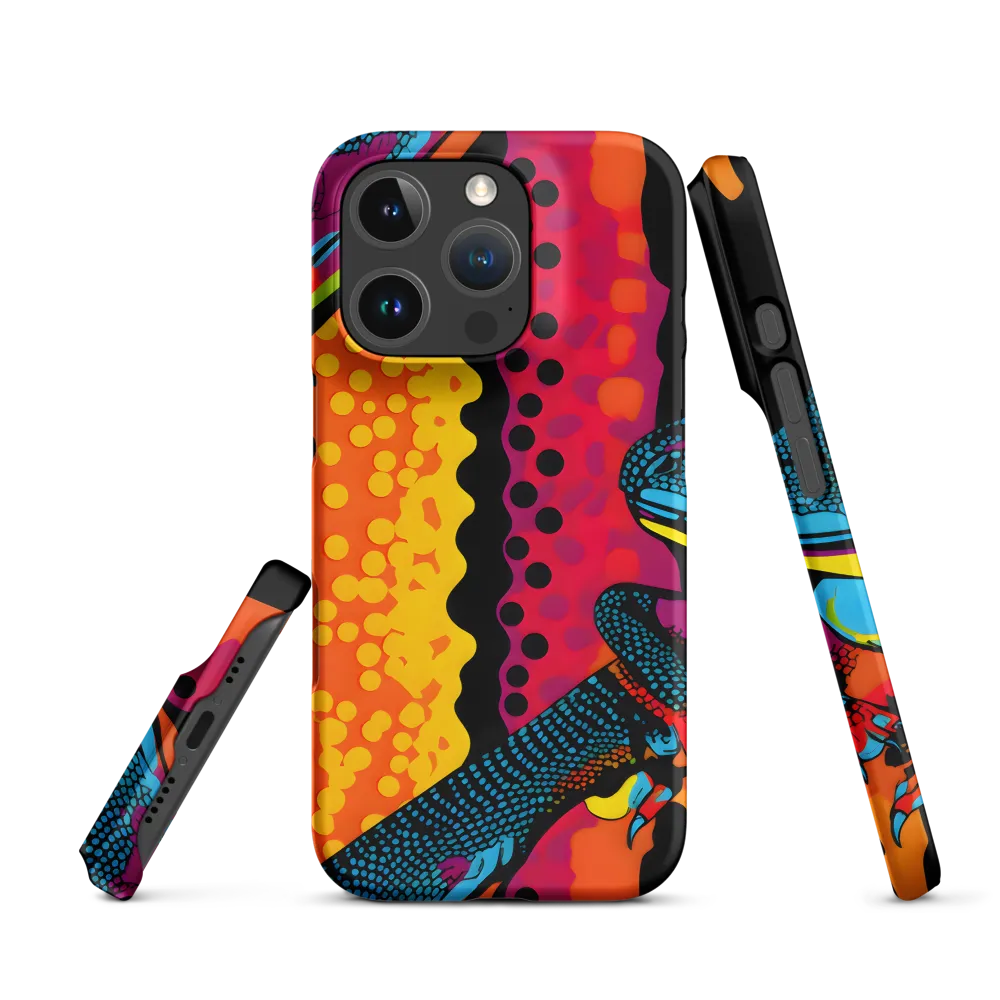 Colorful Encounters: The Playful Geckos | Phone Case |  16 Pro | Snap Case | Matte