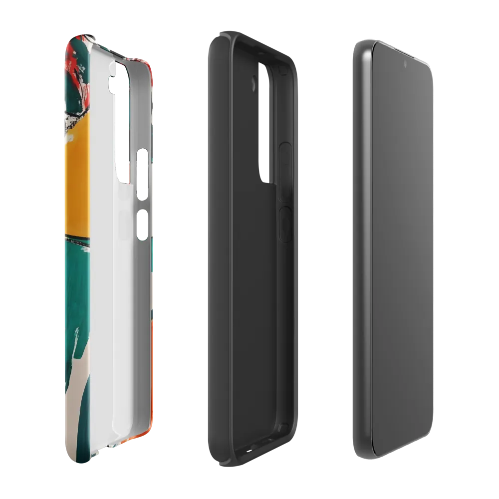 Contemplative Portrait in Bold Hues | Phone Case |  S22 Plus | Tough Case | Glossy