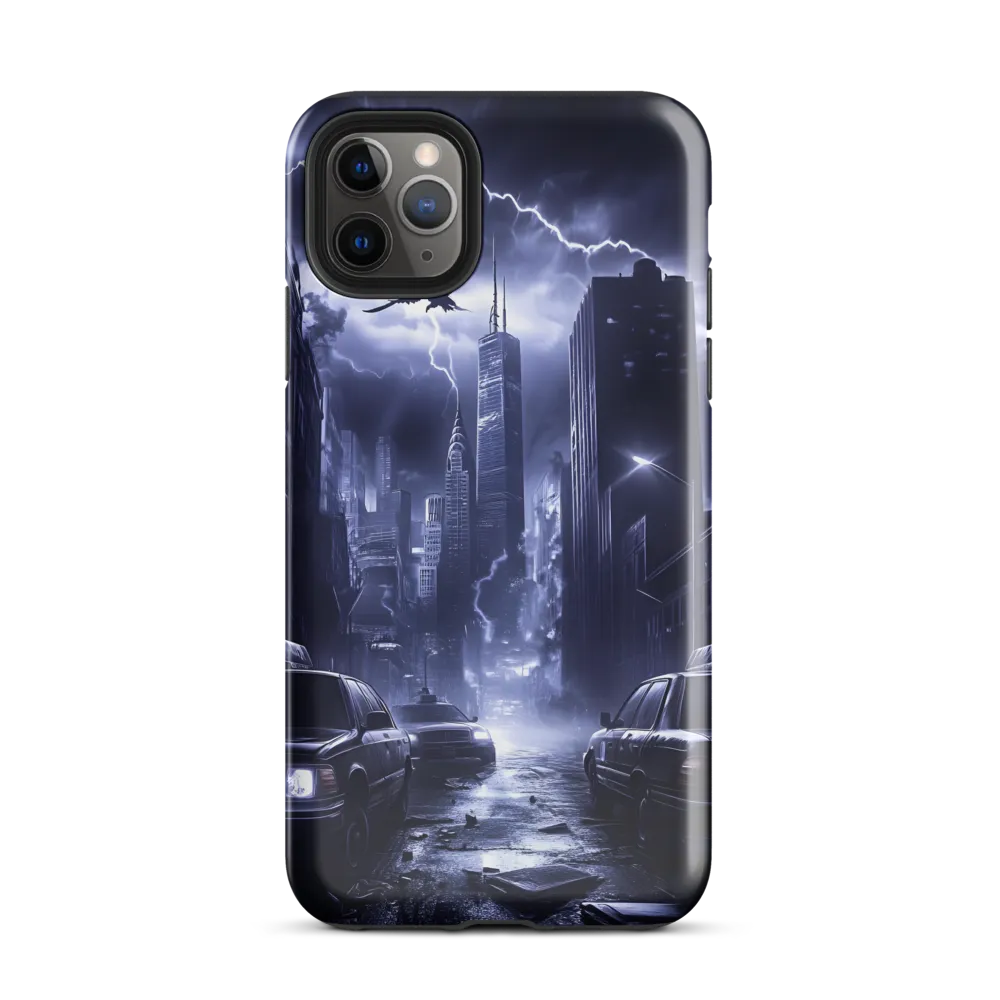 Stormy Cityscape: Shadows of the Night | Phone Case |  11 Pro Max | Tough Case | Glossy