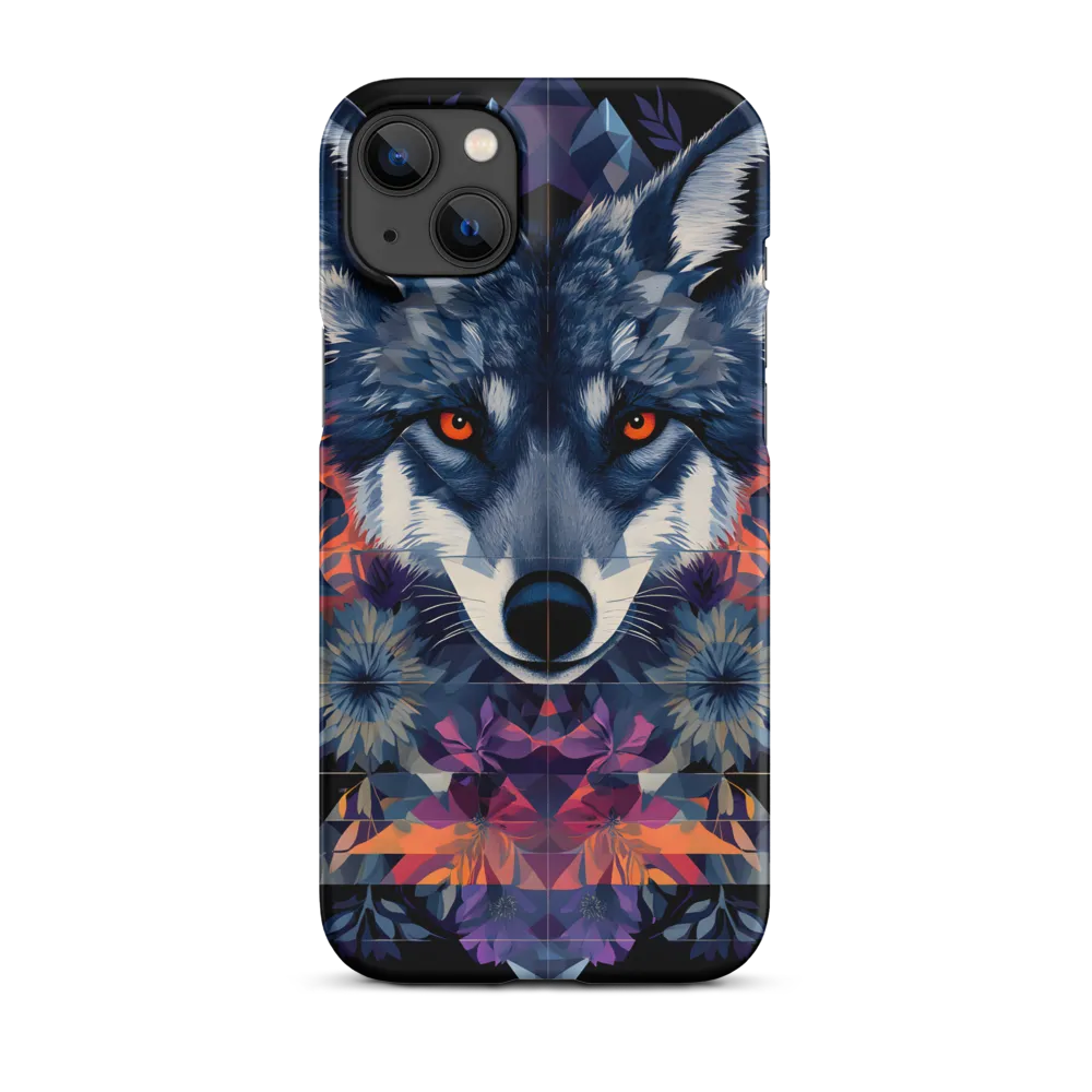 Mystical Wolf Amidst Floral Geometry