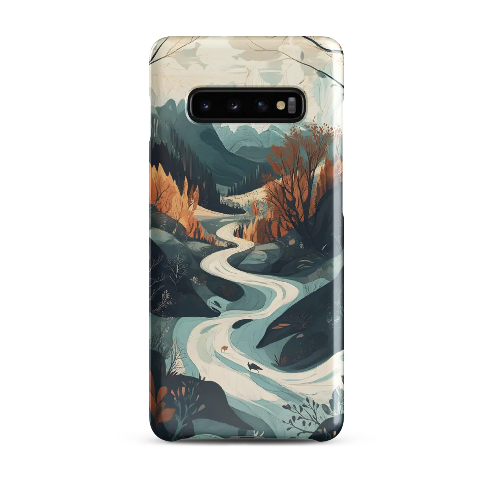 Winding Serenity: A Digital Landscape | Phone Case |  S10 Plus | Snap Case | Glossy