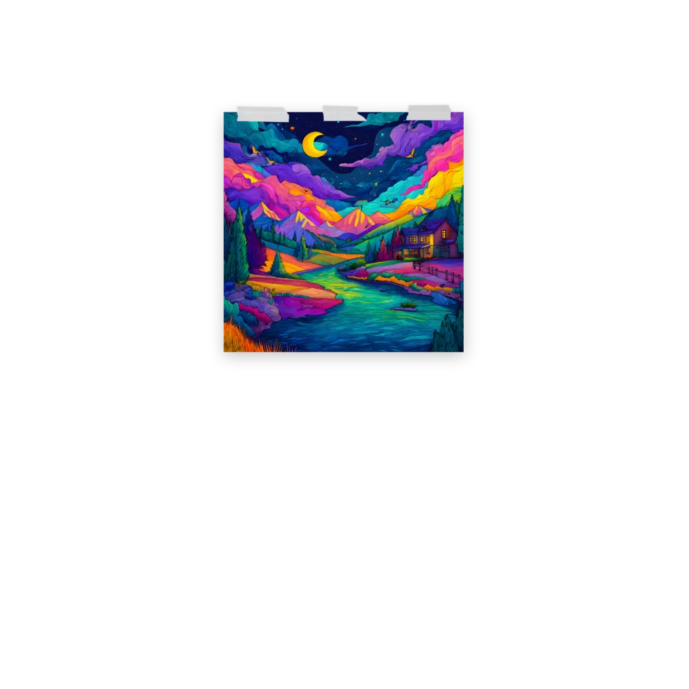 Prismatic River Retreat 
 Poster | 18″x 18″