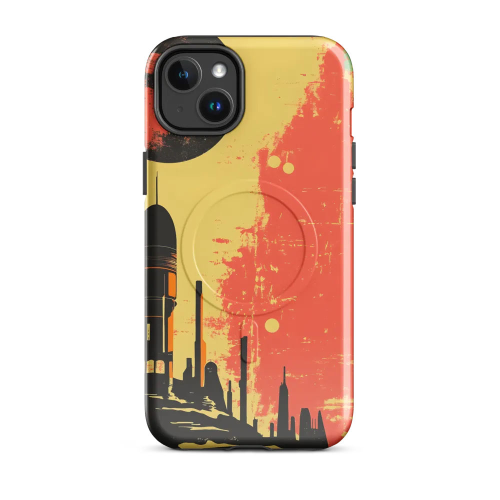 Journey to the Stars: A Retro-Futuristic Landscape | Phone Case |  14 Plus | MagSafe® Tough Case | Glossy