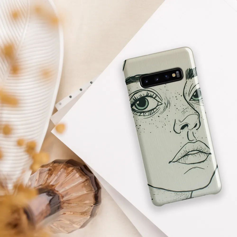 Contemplative Gaze | Phone Case |  S10 Plus | Snap Case | Glossy