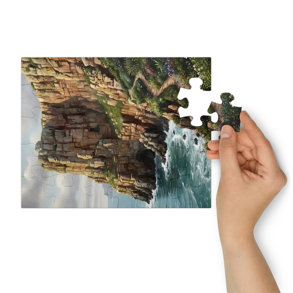 Cliffside Path 
 Jigsaw Puzzle in Tin Box