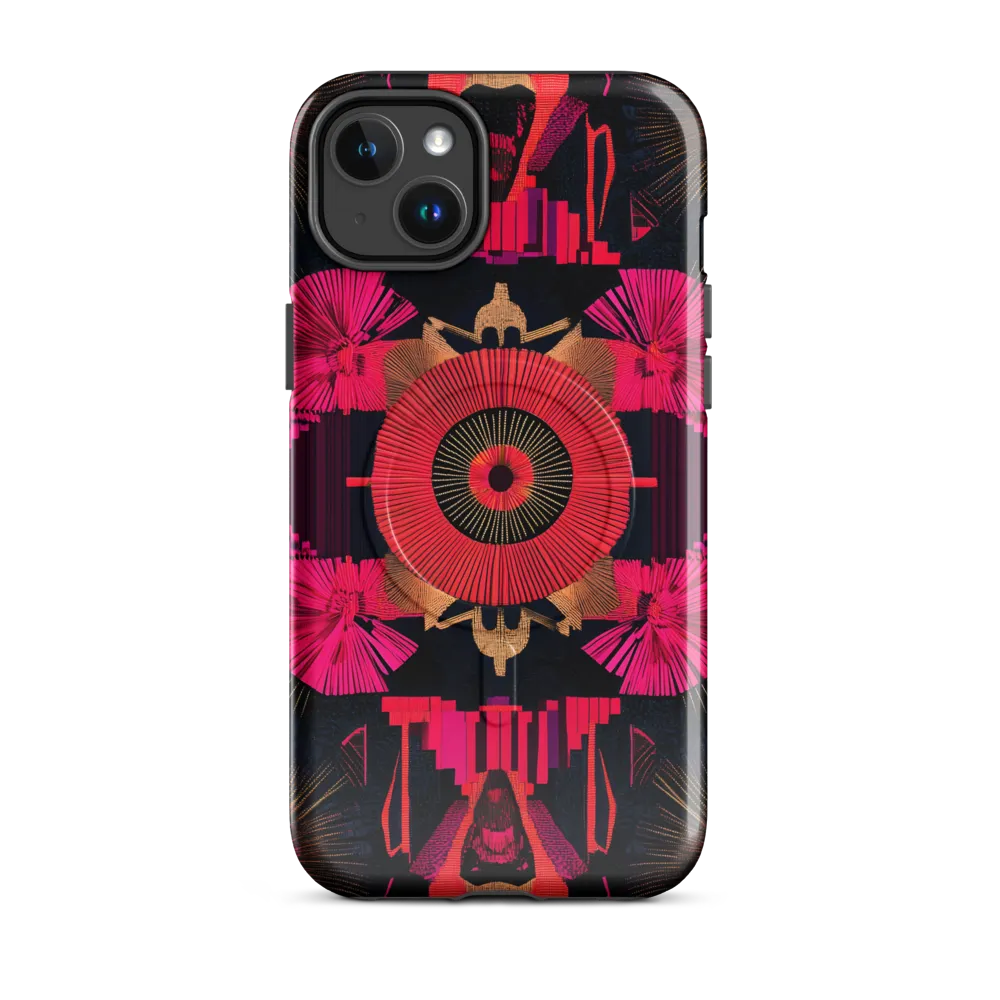 Dynamic Geometric Symphony | Phone Case |  14 Plus | MagSafe® Tough Case | Glossy