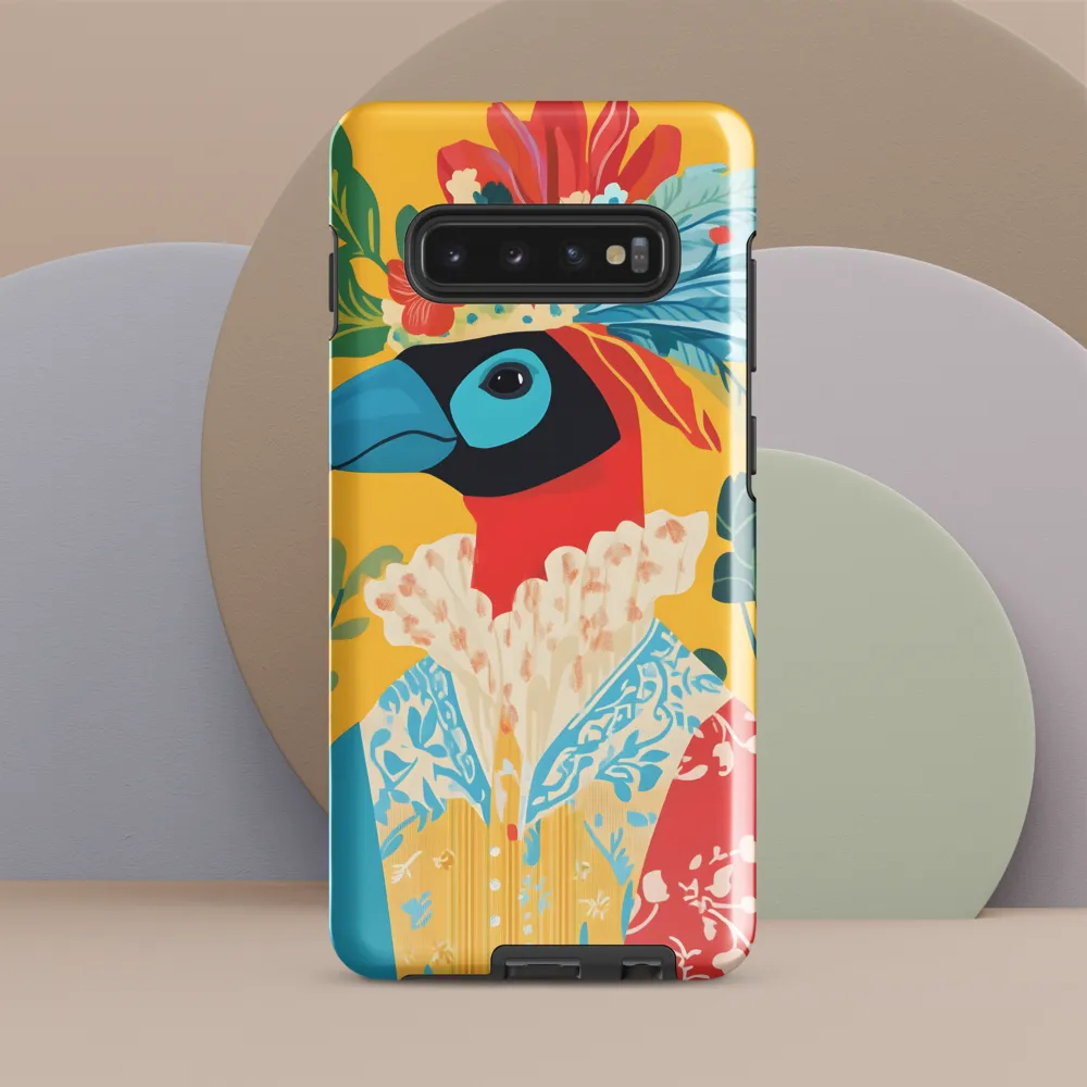 The Regal Parrot: A Celebration of Color | Phone Case |  S10 Plus | Tough Case | Glossy