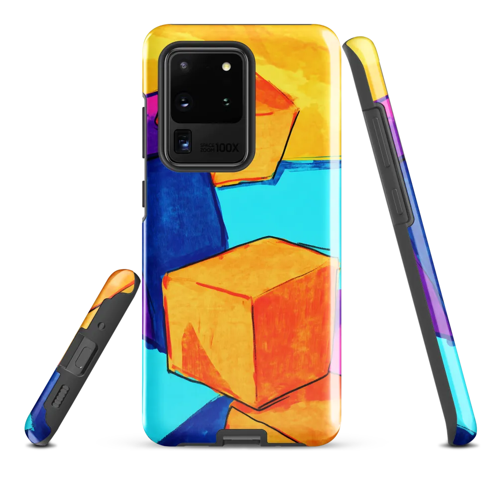 Playful Cubes in Vibrant Harmony | Phone Case |  S20 Ultra | Tough Case | Glossy