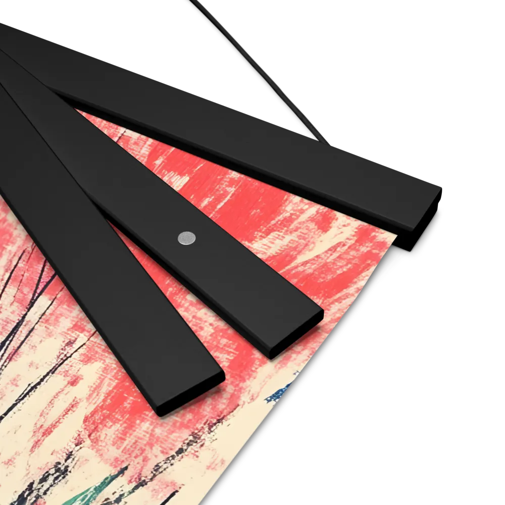 Whispers of Tranquility | Poster With Black Wood Hanger | 16″×16″