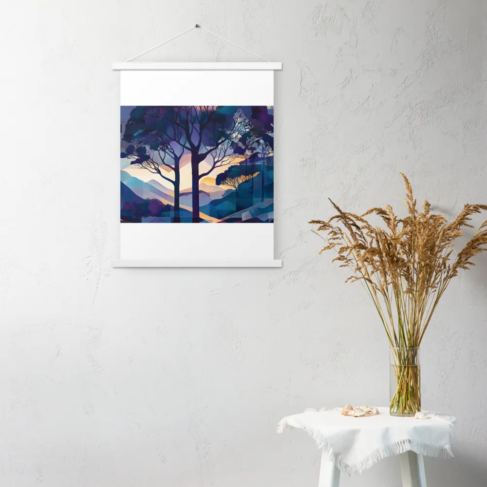 Tranquil Geometry: A Journey Through Color | Poster With White Wood Hanger | 18″×24″