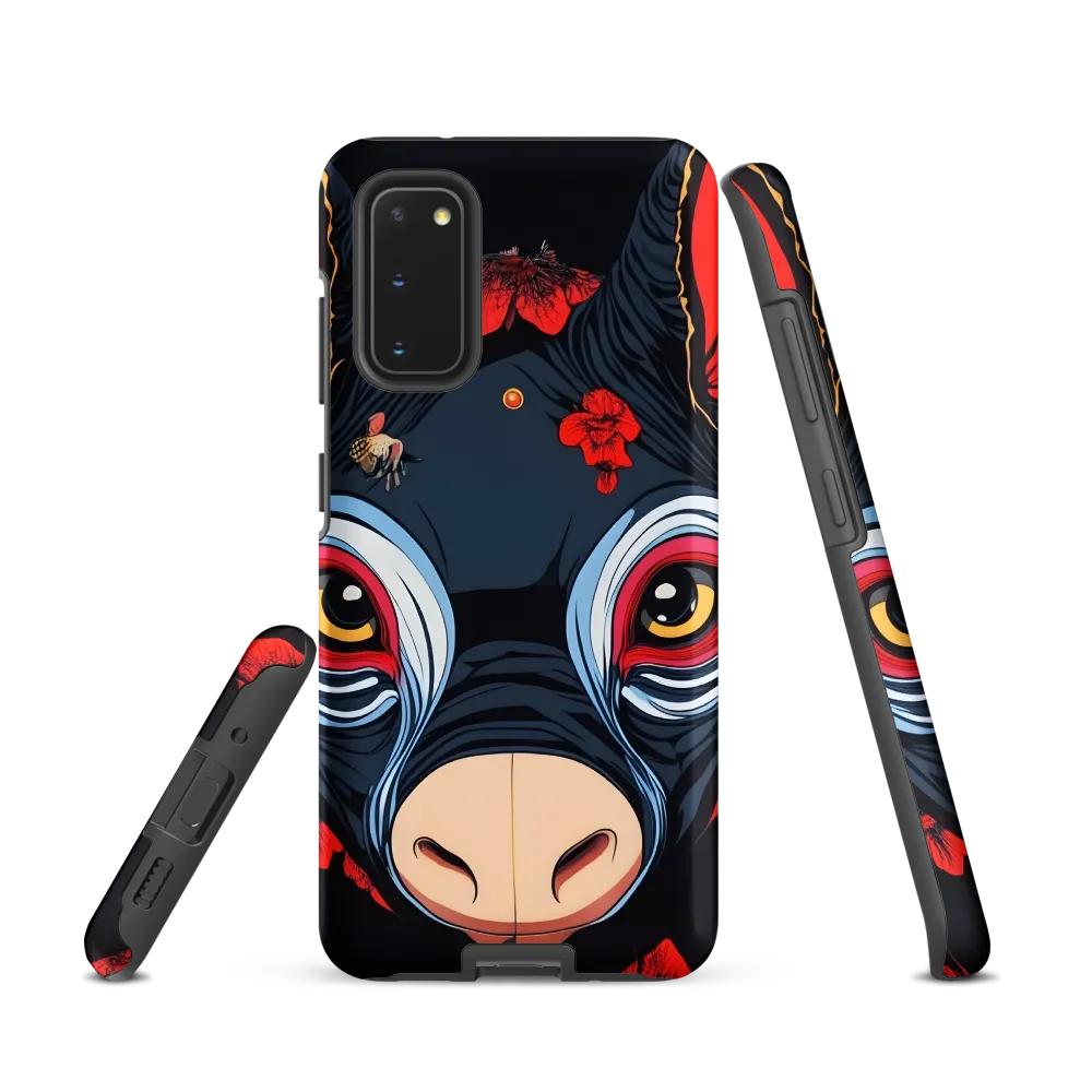 Mystical Bull with Floral Motifs