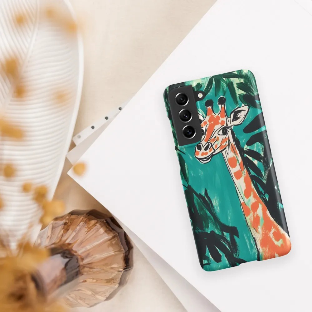 Curious Giraffe in Lush Greenery | Phone Case |  S21 FE | Snap Case | Matte