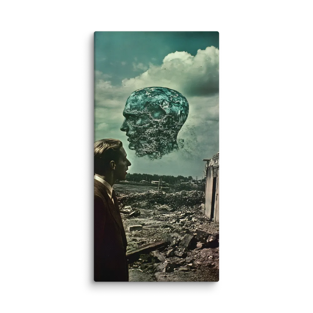 Ethereal Reflections: Identity in a Fragmented World | Canvas | 16″×32″