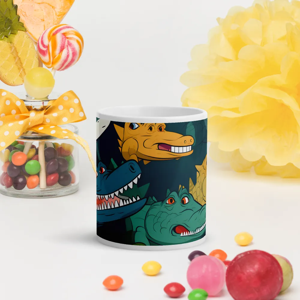 Cheerful Crocodilian Parade | Mugs | Multiple Sizes & Colors